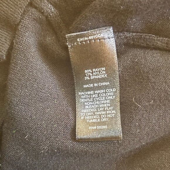 Express Womens Dress Long Sleeve Black Size SP - Rayon/Nylon/Spandex Blend - Picture 6 of 6